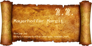 Mayerhoffer Margit névjegykártya