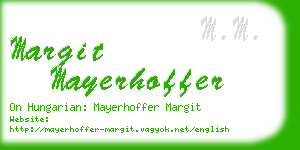 margit mayerhoffer business card